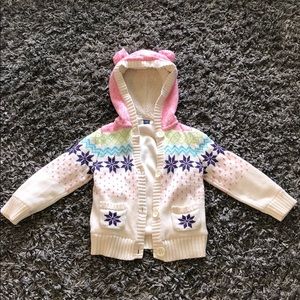 Little girl button down sweater
